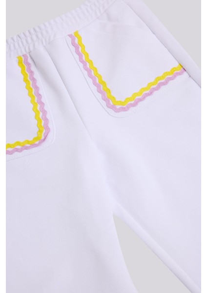 Bg Store Kız Bebek Beyaz Eşofman Altı