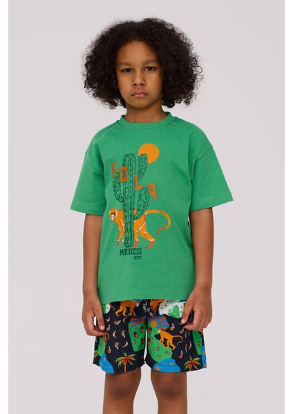 Bg Store Erkek Çocuk Yeşil Tshirt