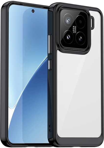 Xiaomi 15 Tpu+Akrilik Koruyucu Şeffaf Telefon Kapağı (Yurt Dışından)