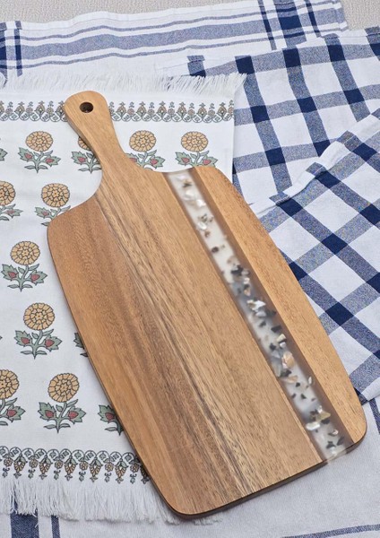 Akasya Kesme Tahtası - Dikdörtgen Kesim Tahtası - 45 cm