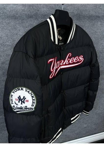 Yankees Erkek Şişme Mont Siyah modelleri