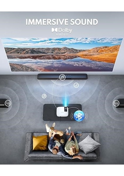 5g Wifi ve Bluetooth Özellikli Projektör 1080P Ios Android Uyumlu