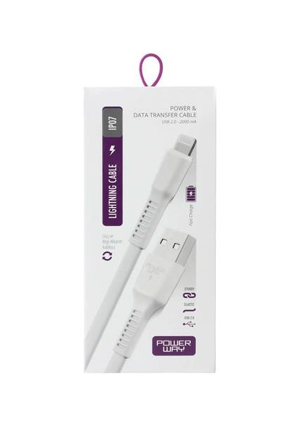IP09 Apple Iphone 2.0 2000MAH Lıghtnıng Şarj ve Data Kablosu