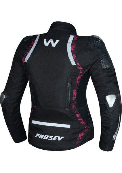 W51A Rose Kadın 4 Mevsim Motosiklet Montu Siyah fiyatları