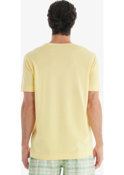 Erkek T-Shirt 40717 - Açık Sarı fiyatları