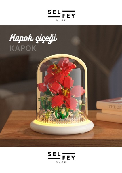 Legomodel Fanuslu Kapok Çiçeği Gece Lambası