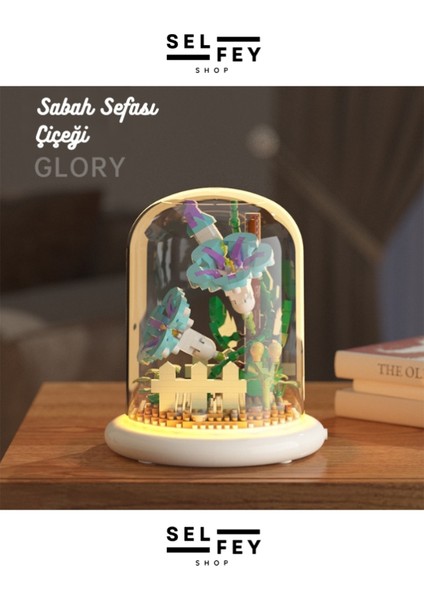 Legomodel Fanuslu Sabah Sefası Çiçeği Gece Lambası