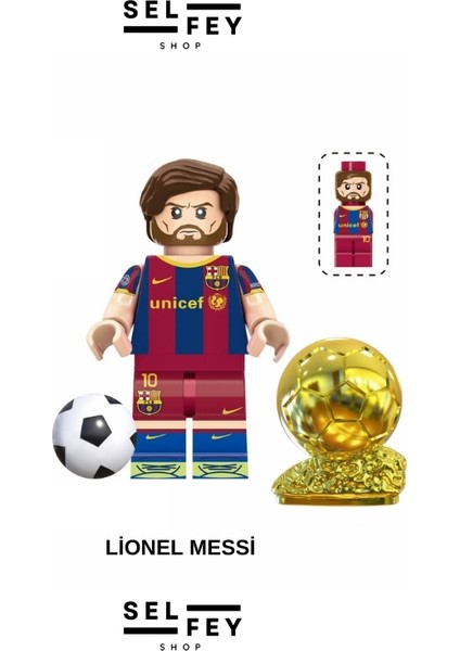 Legomodel 'ballon Dor'lu'' Messi Anahtarlık