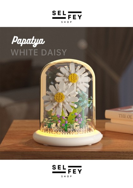 Legomodel Fanuslu Papatya Çiçeği Gece Lambası