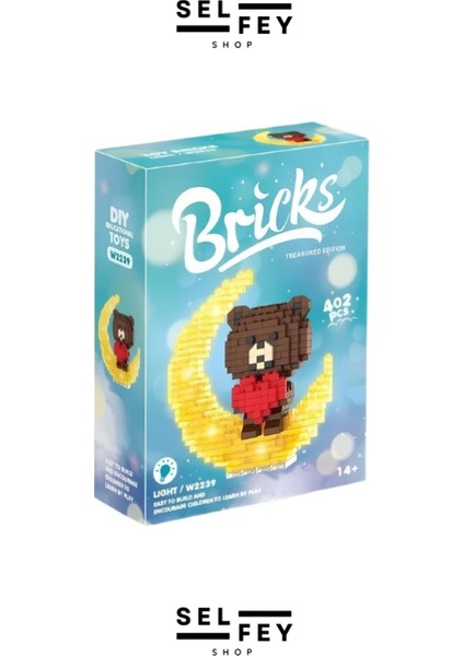 Legomodel Bubu Bear Moon Gece Lambası Mini Figür