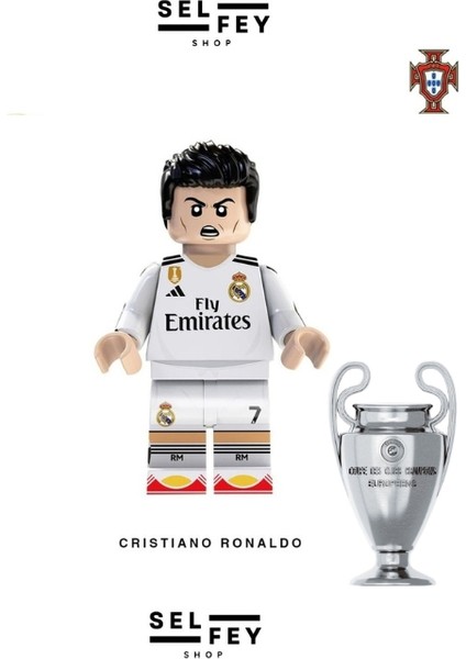 Legomodel "şampiyonlar Ligi Kupa'lı'' Ronaldo Anahtarlık