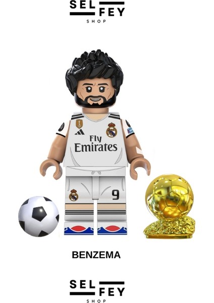 Legomodel 'ballon Dor'lu'' Benzema Anahtarlık