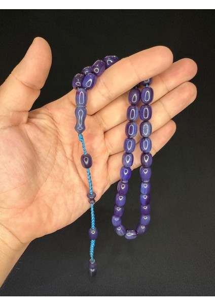 Toz Kehribar Tesbih Lacivert Renkli Kapsül Kesim 11,5mmx9,5mm T-628 modelleri