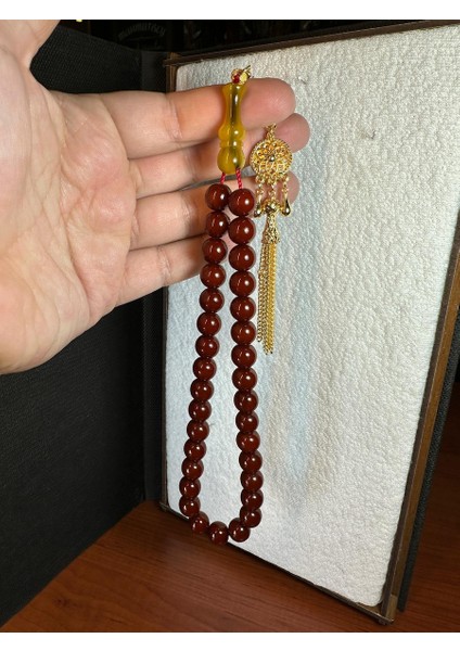 Sevgiliye Özel Hediye Sıkma Çubuk Kehribar Bordo Renk Küre Kesim 10 mm H-1255. fiyatları