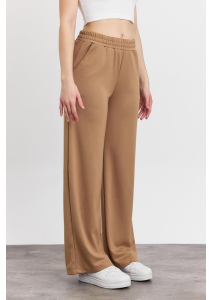 2001 Bel Lastik Geniş Paça Eşofman Camel