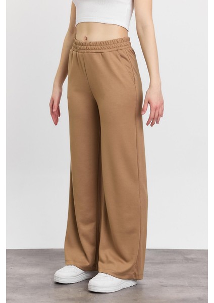 2001 Bel Lastik Geniş Paça Eşofman Camel