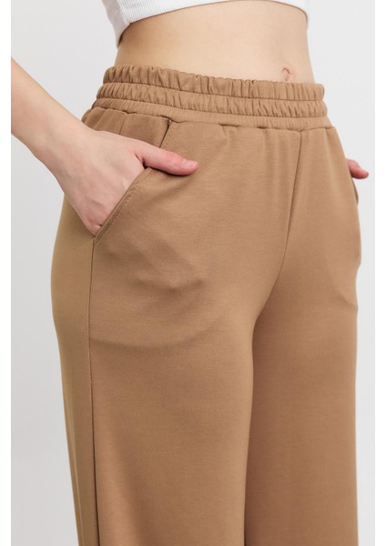 2001 Bel Lastik Geniş Paça Eşofman Camel
