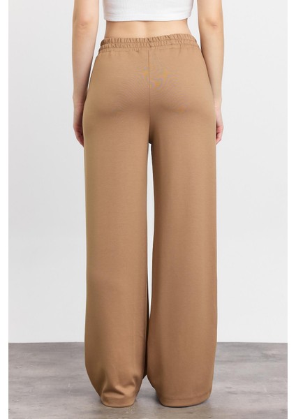 2001 Bel Lastik Geniş Paça Eşofman Camel