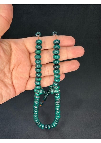 Zeytin Ağacı 99'luk Tesbih Yeşil Renk 10,5mmx7,5mm T-767