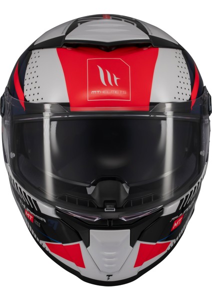 Kask mt Thunder 4 Sv Luminence A7 Beyaz/mavi/kırmızı