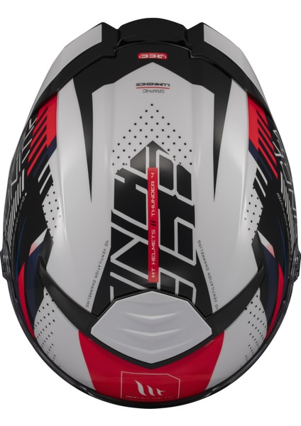 Kask mt Thunder 4 Sv Luminence A7 Beyaz/mavi/kırmızı