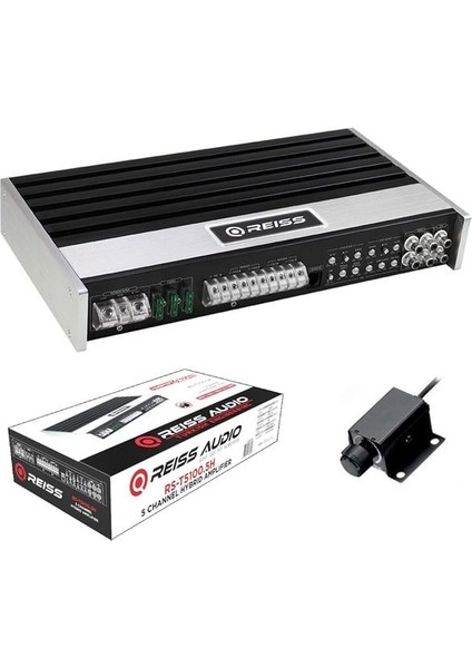 Reıss Audıo RS-T5100.5H Oto Anfi Stereo 720 Watt 5 Kanal Hibrit Bass Kontrol