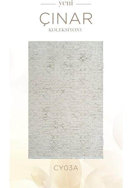 Çınar CY03A Yeşil Krem Akrilik Silinebilir Leke Tutmaz Yumuşak Dokulu Halı modelleri