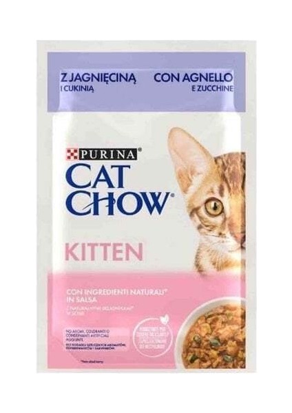 Kuzu Etli ve Kabaklı Pouch Yavru Konserve Kedi Maması 85 gr