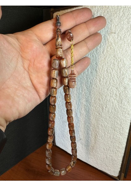 Sevgiliye Özel Hediye Katalin Simli Kahverengi Kapsül Kesim 7X11MM H-1246. fiyatları