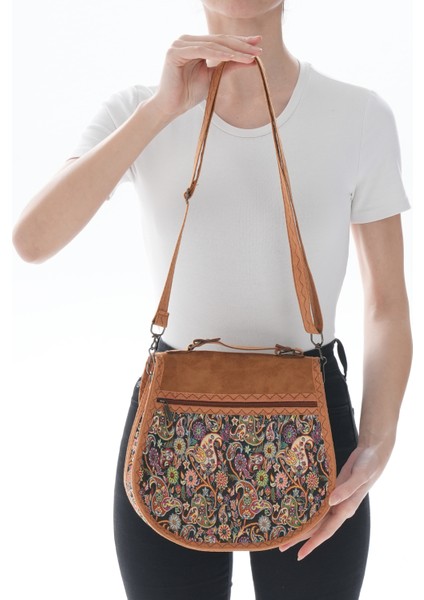 Iran Işi El Yapımı Etnik Desenli Süet Vizon Askılı Orta Boy Omuz Çantası fiyatları
