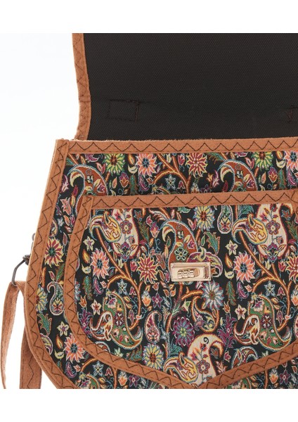 Iran Işi El Yapımı Etnik Desenli Süet Vizon Askılı Orta Boy Omuz Çantası fırsatları