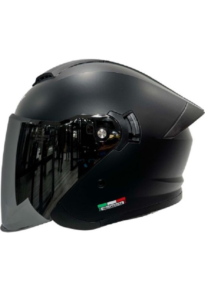 Sway Mat Siyah Çene Açık Xlarge Beden Kask