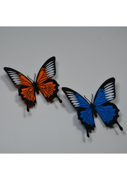 Kelebek Desenli Buzdolabı Magneti Turuncu - Beyaz fırsatları