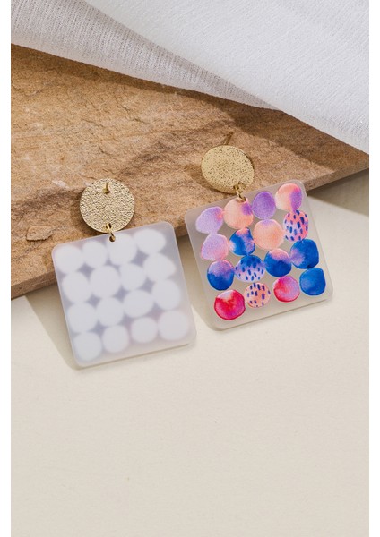 Şık Zarif Trend Küpe 18K Altın Kaplama Pirinç Asetat Küpelerimiz- Kadınlara Özel fiyatları