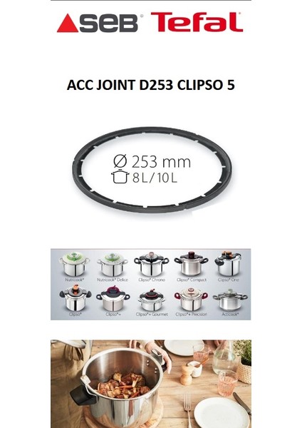 Düdüklü Tencere Acticook-Nutricook-Precision Lastik 8 - 10 Lt TENCERE İÇ ÇAPI 25 CM X1010003