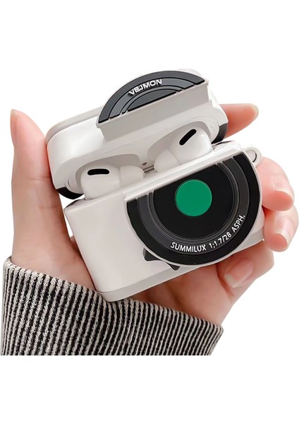 Apple Pro Için Anında Kamera Tarzı Bluetooth Kulaklık Koruyucu Kılıf (Yurt Dışından)