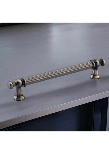 Selçuklu Antik Nikel Metal Kulp 96 mm Mobilya Çekmece Mutfak Dolabı Dolap Kapak Kulpları