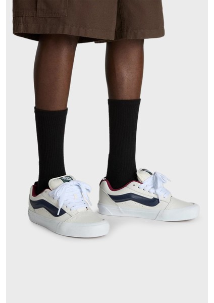 Knu Skool Deri Logolu Sneaker Ayakkabı Unisex Ayakkabı VN000D22WTM1