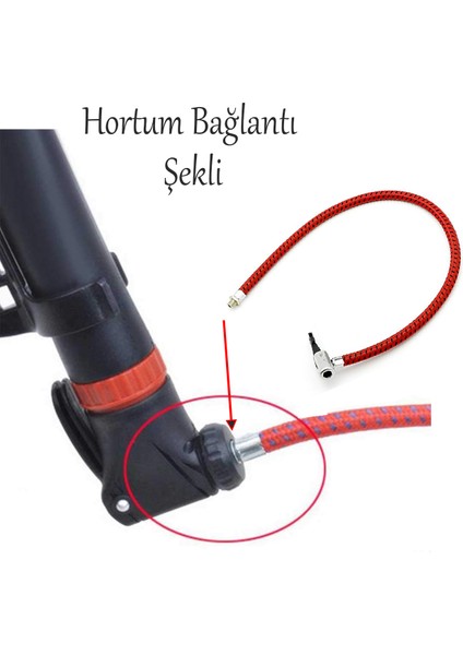 Bisiklet Pompası Hortumu Yedeği 1 Adet Kopmaz Sağlam 50 cm Standart
