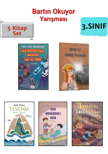 Bartın Okuyor Yarışması 3. Sınıf Okuma Kitapları, 3.sınıf Masal Öykü 5 Kitap Set