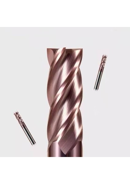 6 mm Karbür Elmas Parmak Freze Kaplamalı 55 Hrc Sertliğe Kadar Dayanıklı