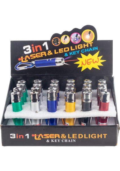 3ın1 Kırmızı Laser Poınt - Para Kontrol ve El Feneri