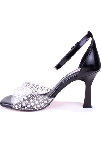 DZA07-928475 Siyah Topuklu Abiye Kadın Ayakkabı modelleri