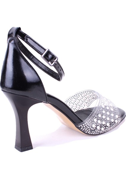 DZA07-928475 Siyah Topuklu Abiye Kadın Ayakkabı fırsatları