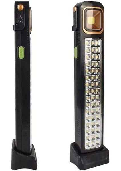 2 Watt Cob LED + 48 Ledli Solar Şarjlı Işıldak