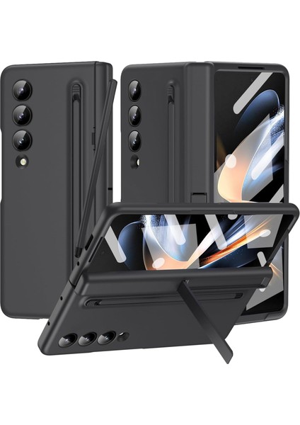 Samsung Galaxy Z Fold 4 Kılıf Ince S Pen Kalem 360 Koruma Kamera Korumalı Kapak