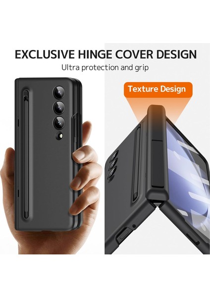 Samsung Galaxy Z Fold 4 Kılıf Ince S Pen Kalem 360 Koruma Kamera Korumalı Kapak modelleri