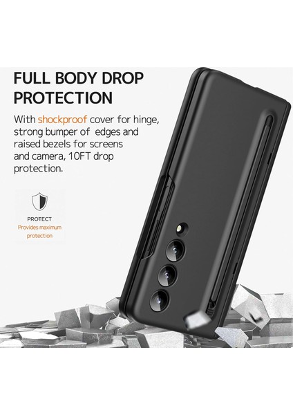 Samsung Galaxy Z Fold 4 Kılıf Ince S Pen Kalem 360 Koruma Kamera Korumalı Kapak fırsatları