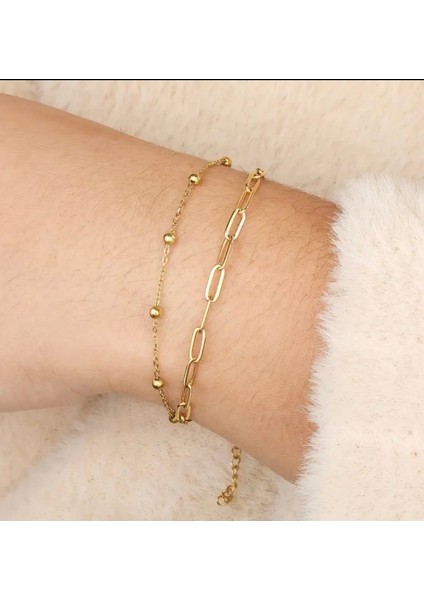 Kadın Çelik Kararmaz 2 Li Bileklik fiyatları