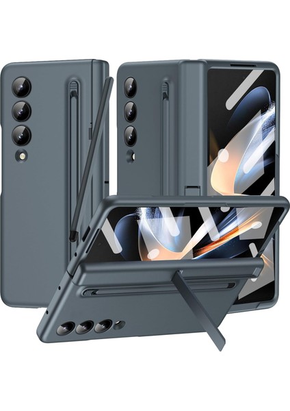 Samsung Galaxy Z Fold 4 Kılıf Ince S Pen Kalem 360 Koruma Kamera Korumalı Kapak